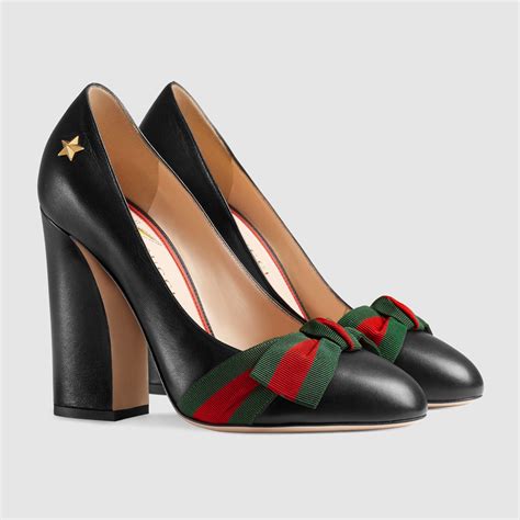 brown gucci pumps|gucci black platform heels.